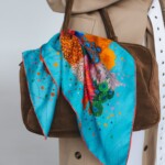 apaszka jedwabna dwustronna kwiaty podwodne spadiora 4