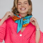 apaszka jedwabna dwustronna kwiaty podwodne spadiora 8