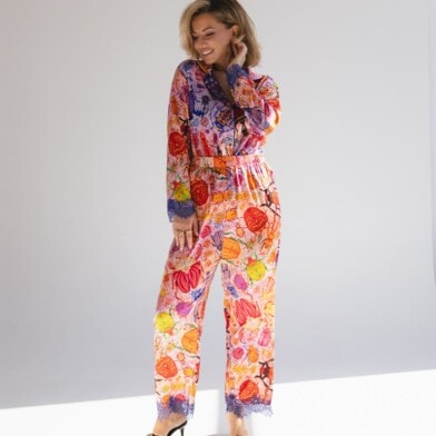 jedwabna pizama senso zuki zestaw z dlugimi spodniami spadiora 1