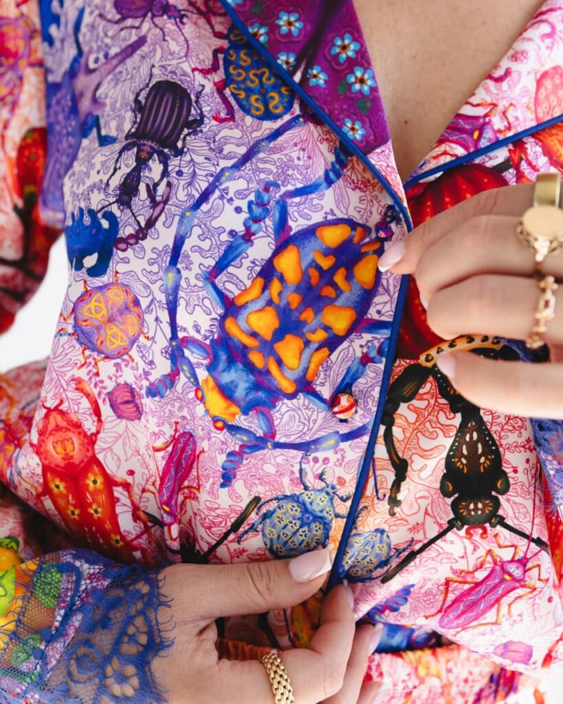 jedwabna pizama senso zuki zestaw z dlugimi spodniami spadiora 3