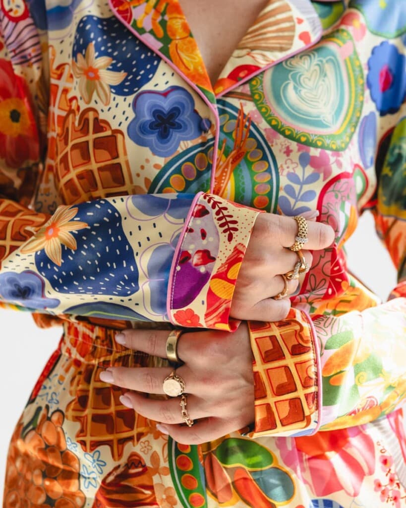 jedwabna satynowa pizama vesperto frykasy z dlugim rekawem i szortami spadiora 14