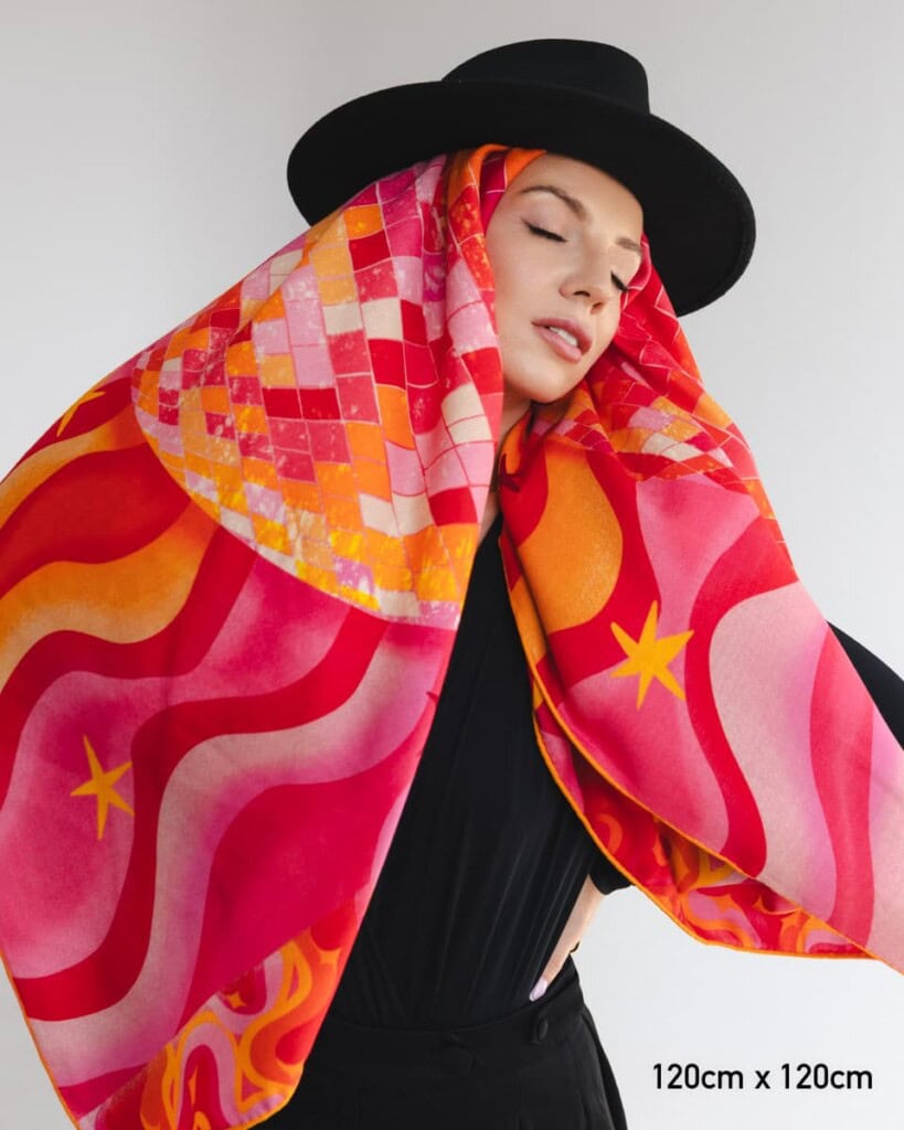 chusta welniano jedwabna dwustronna rozkosz spadiora 9