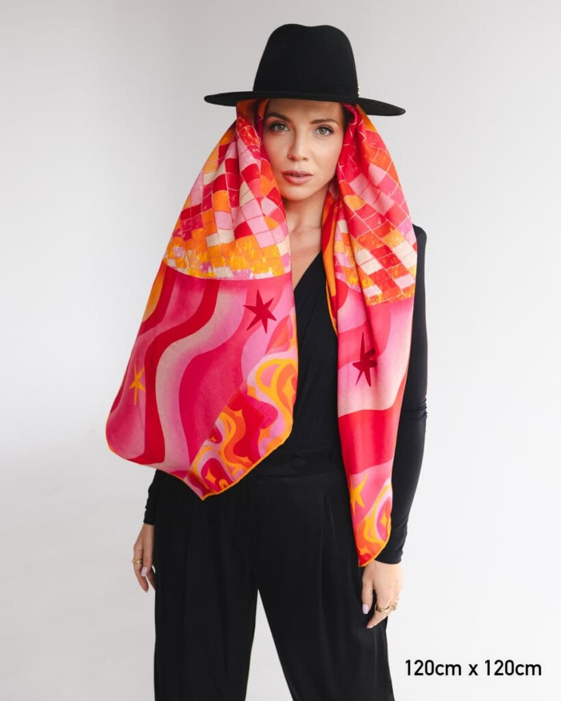 chusta welniano jedwabna dwustronna rozkosz spadiora 8