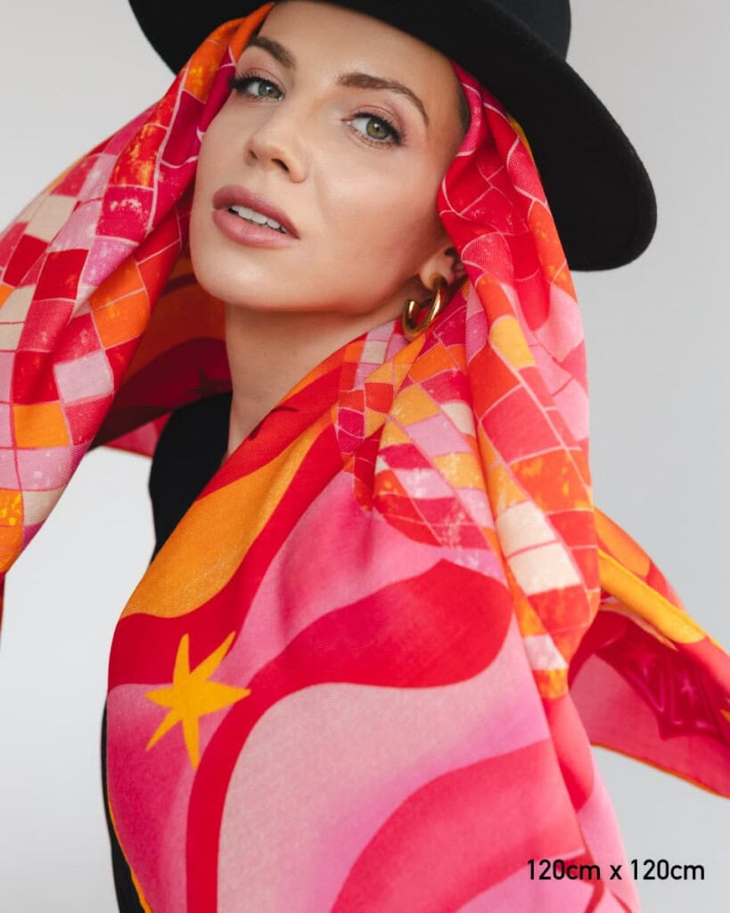 chusta welniano jedwabna dwustronna rozkosz spadiora 11