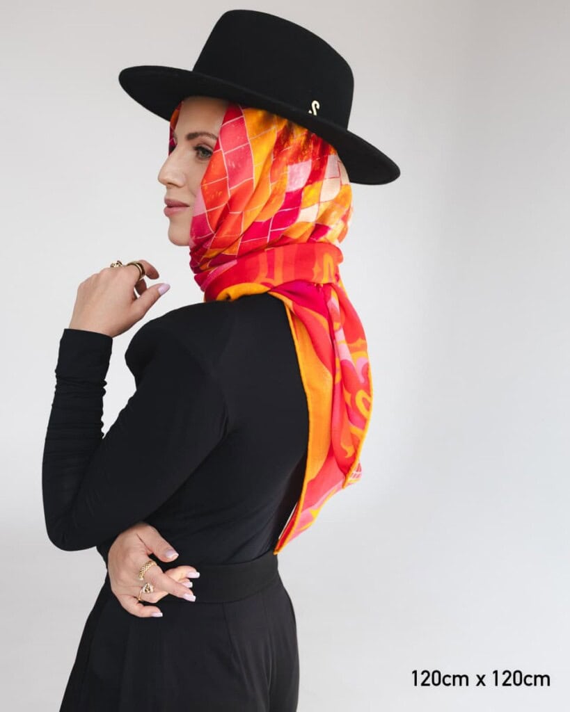 chusta welniano jedwabna dwustronna rozkosz spadiora 12