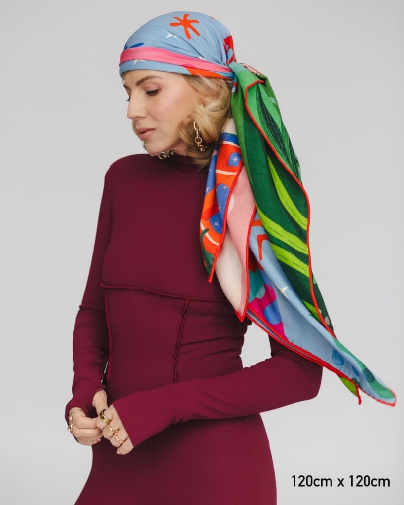 chusta welniano jedwabna dwustronna sen spadiora 6