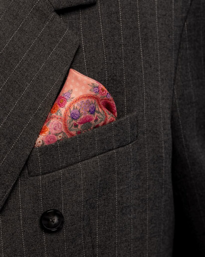 poszetka jedwabna meska dwustronna rantuch spadiora