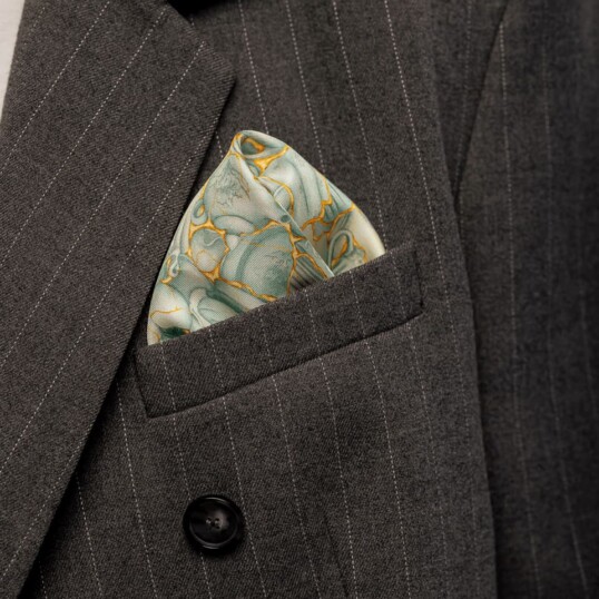 poszetka jedwabna meska dwustronna kintsugi spadiora 1