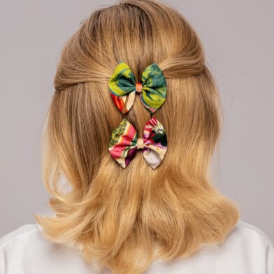 zestaw dwoch spinek do wlosow z jedwabnymi kokardkami arko frykasy spadiora