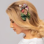 zestaw dwoch spinek do wlosow z jedwabnymi kokardkami arko pomander spadiora