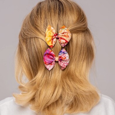 zestaw dwoch spinek do wlosow z jedwabnymi kokardkami arko zuki spadiora