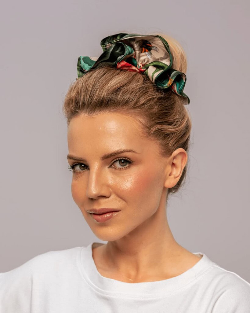 jedwabna gumka scrunchie ornamilo pomander spadiora 4