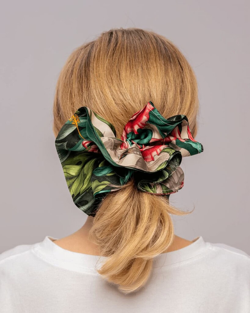 jedwabna gumka scrunchie ornamilo pomander spadiora