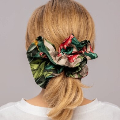 jedwabna gumka scrunchie ornamilo pomander spadiora