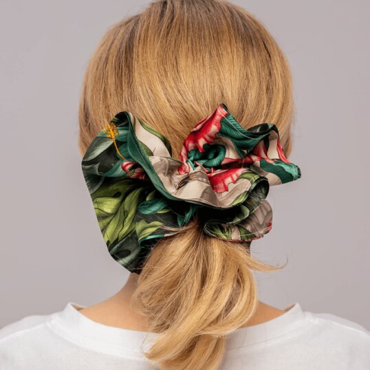 jedwabna gumka scrunchie ornamilo pomander spadiora