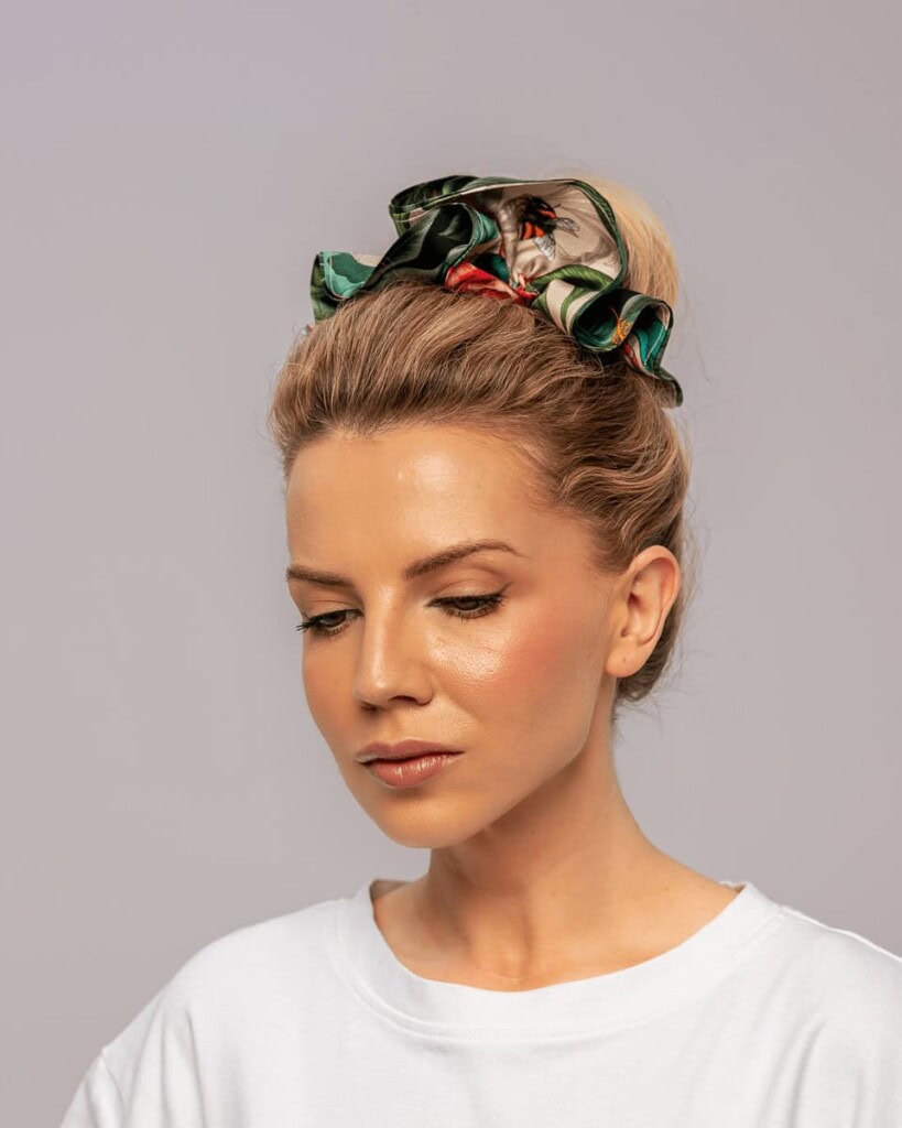 jedwabna gumka scrunchie ornamilo pomander spadiora 3