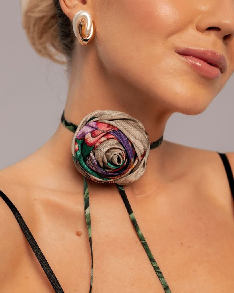 jedwabna roza pomander rozowa spadiora 4