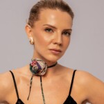 jedwabna roza pomander rozowa spadiora