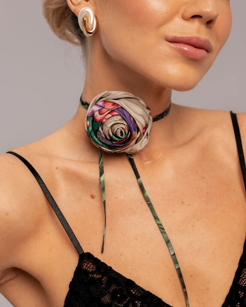 jedwabna roza pomander rozowa spadiora 2