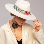 jedwabna roza pomander zielona spadiora 7