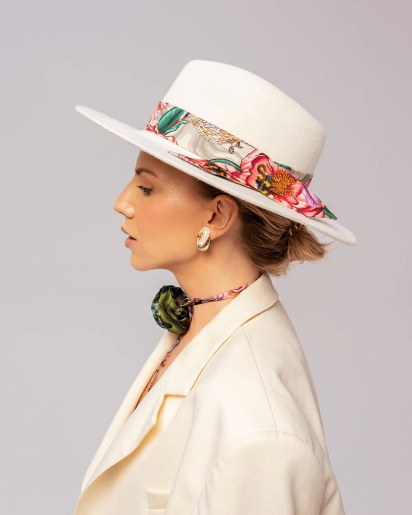 jedwabna roza pomander zielona spadiora 11