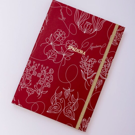 stylowy notes feminimal bordo spadiora