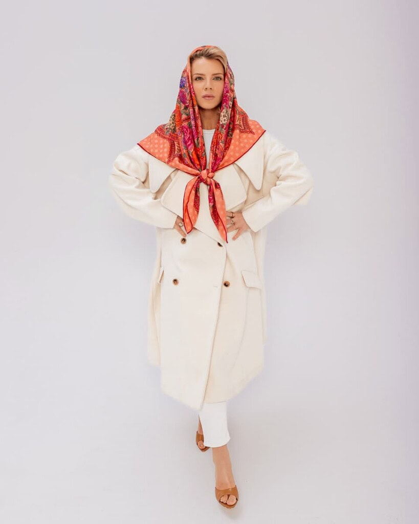 chusta welniano jedwabna dwustronna rantuch spadiora 10