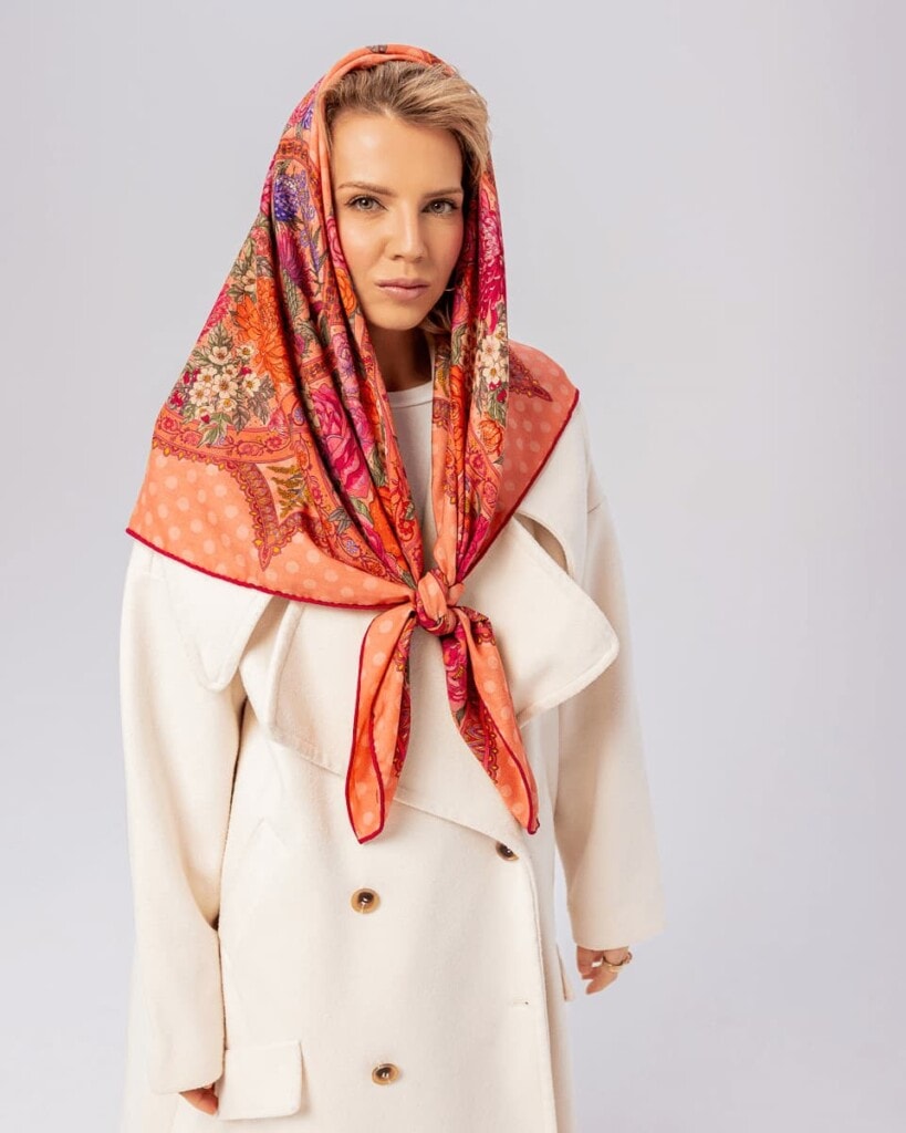 chusta welniano jedwabna dwustronna rantuch spadiora 12