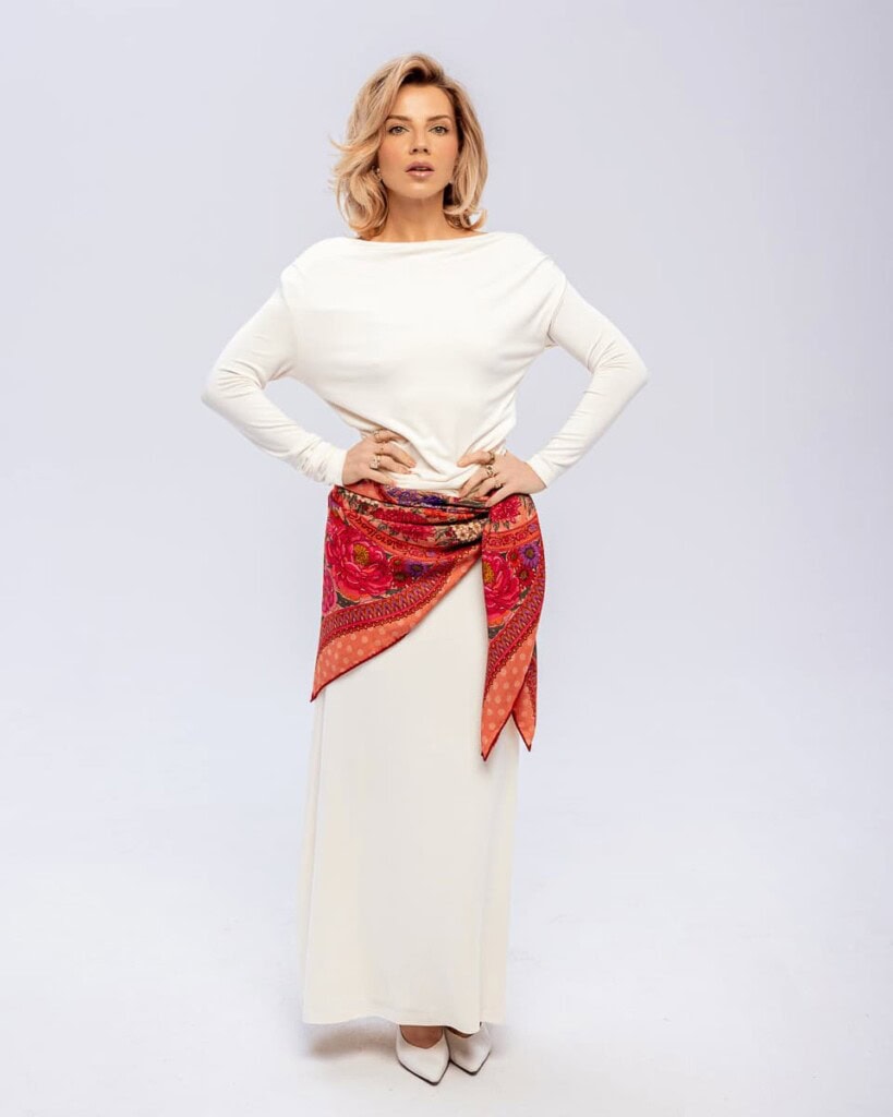 chusta welniano jedwabna dwustronna rantuch spadiora 2