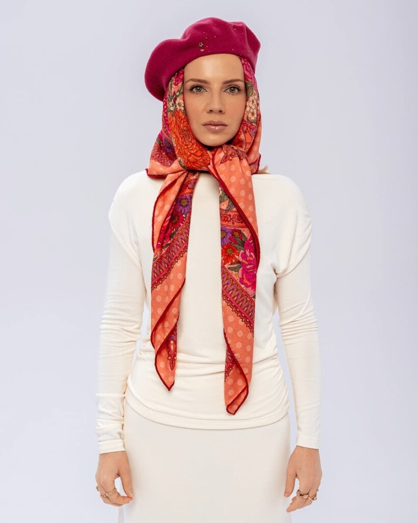 chusta welniano jedwabna dwustronna rantuch spadiora 3