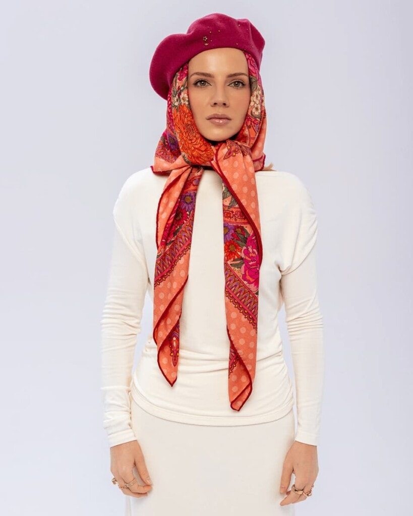 chusta welniano jedwabna dwustronna rantuch spadiora 4