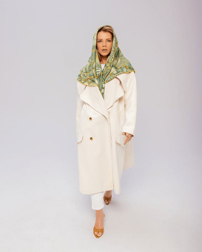 chusta welniano jedwabna dwustronna kintsugi spadiora 7