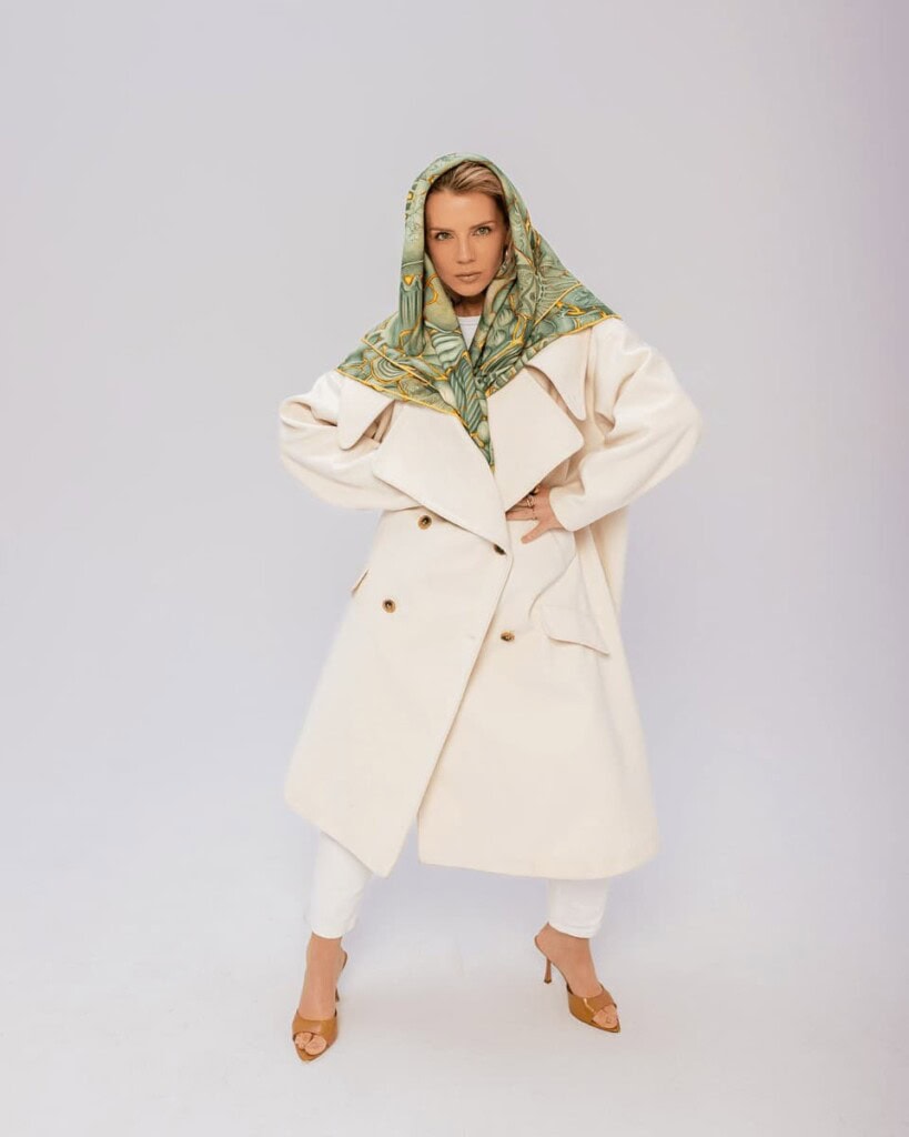 chusta welniano jedwabna dwustronna kintsugi spadiora 8