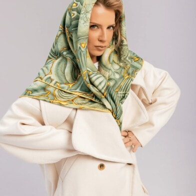 chusta welniano jedwabna dwustronna kintsugi spadiora 9