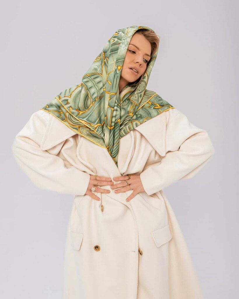 chusta welniano jedwabna dwustronna kintsugi spadiora 5