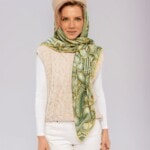 chusta welniano jedwabna dwustronna kintsugi spadiora