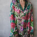 jedwabna satynowa pizama vesperto pomander z dlugim rekawem i szortami spadiora 1