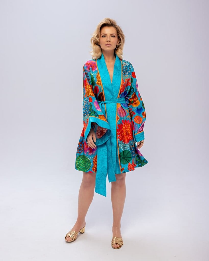 jedwabne kimono kwiaty podwodne spadiora 4