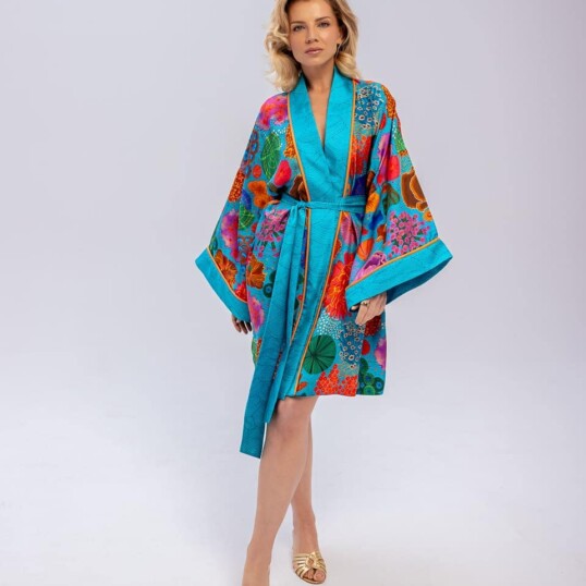 jedwabne kimono kwiaty podwodne spadiora 6