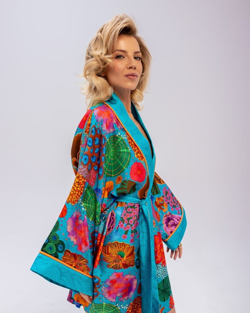 jedwabne kimono kwiaty podwodne spadiora 11