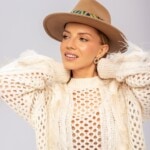 kapelusz damski bando z jedwabna szarfa bez spadiora 1