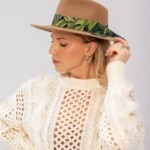 kapelusz damski bando z jedwabna szarfa bez spadiora 3