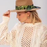 kapelusz damski bando z jedwabna szarfa bez spadiora 4