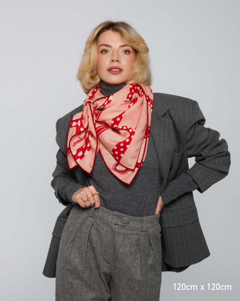 chusta welniano jedwabna dwustronna zwiaz mnie spadiora