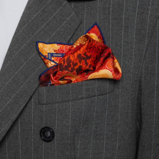 poszetka jedwabna meska dwustronna rok ognistego konia spadiora