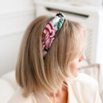 jedwabna opaska do wlosow z supelkiem pomander rozowa spadiora 1