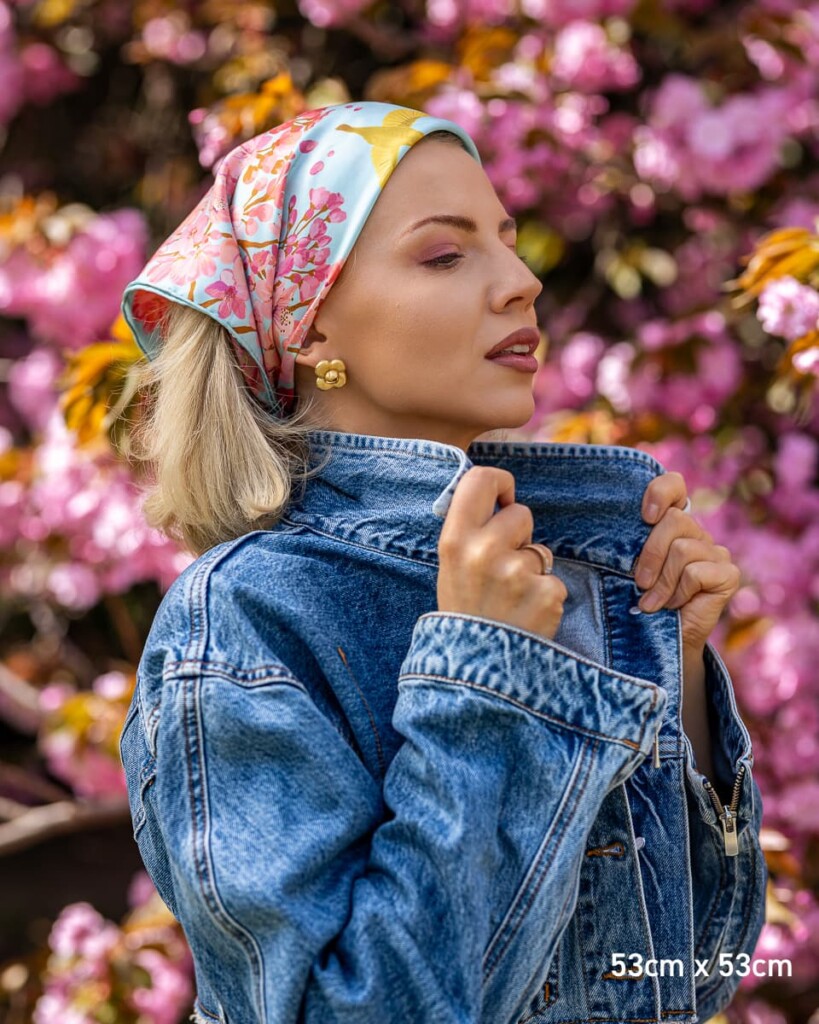 apaszka jedwabna dwustronna sakura w swietle dnia spadiora 8