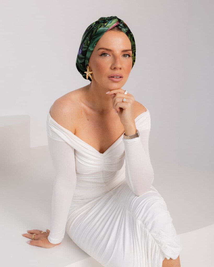 jedwabny turban premium pomander zielony spadiora