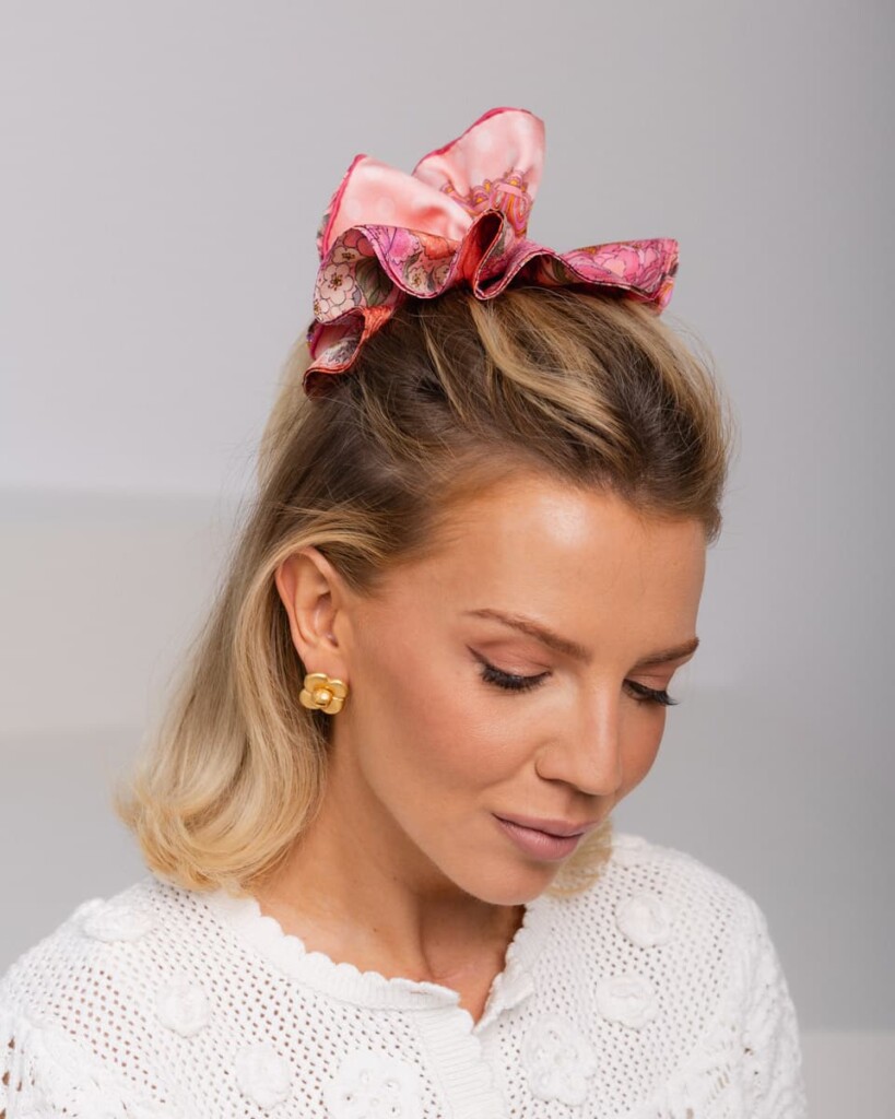 jedwabna gumka scrunchie ornamilo rantuch spadiora 2