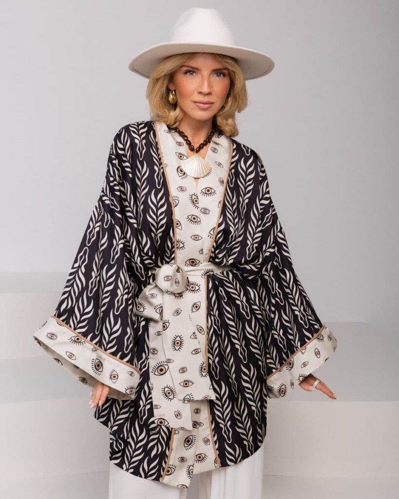 jedwabne kimono zebra spadiora 2